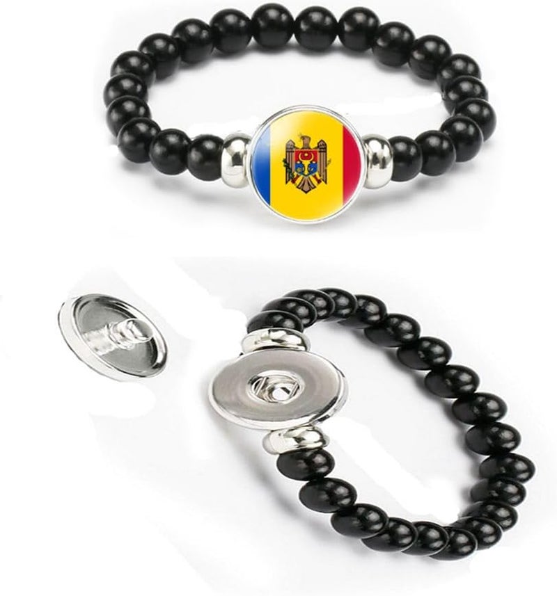 vmcoatdu National Flag Bracelet Elastic Rope Beaded Bracelet Support Your Country Travel Souvenir Gifts for Men Women - Image 4